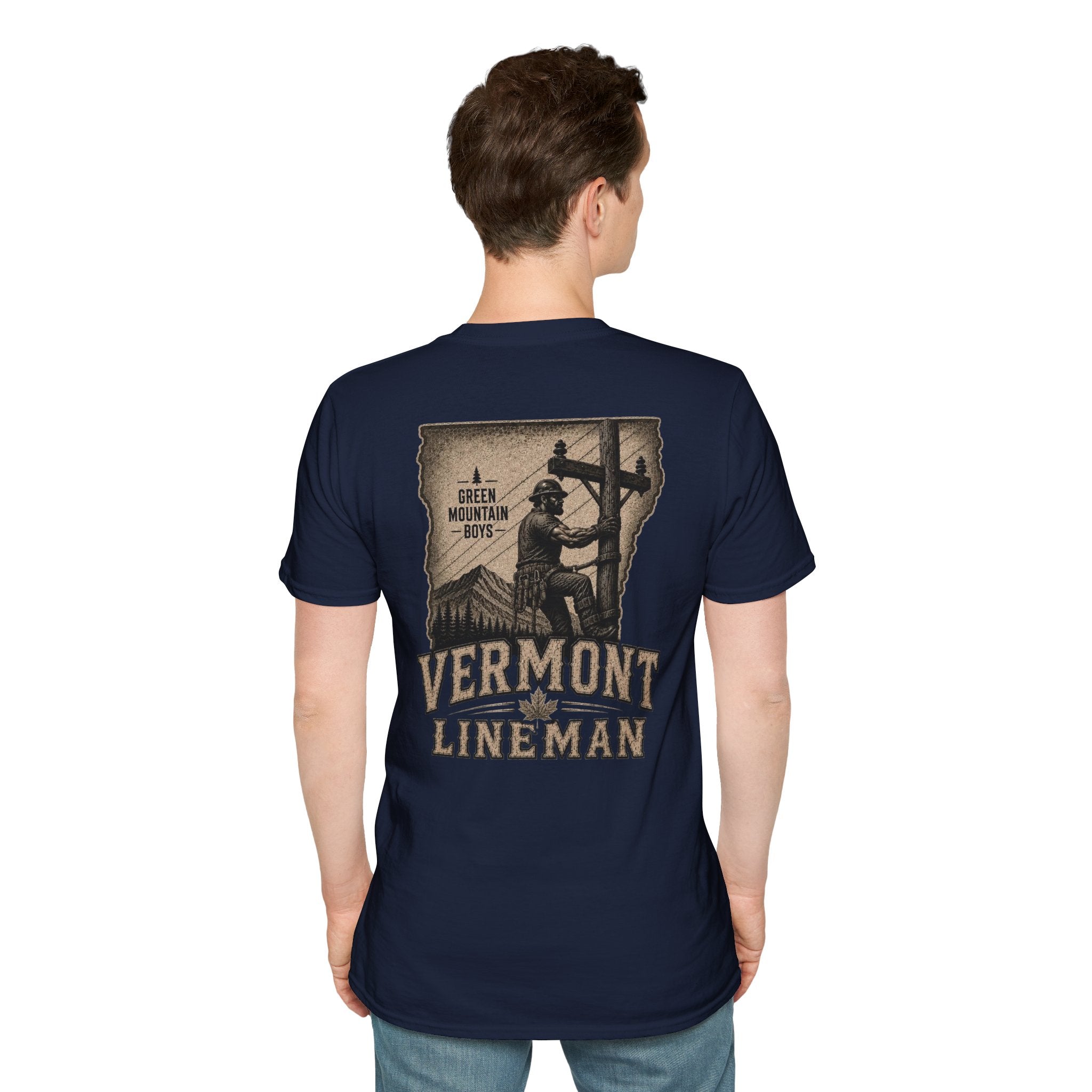 LineDaddy Vermont T-Shirt White Logo