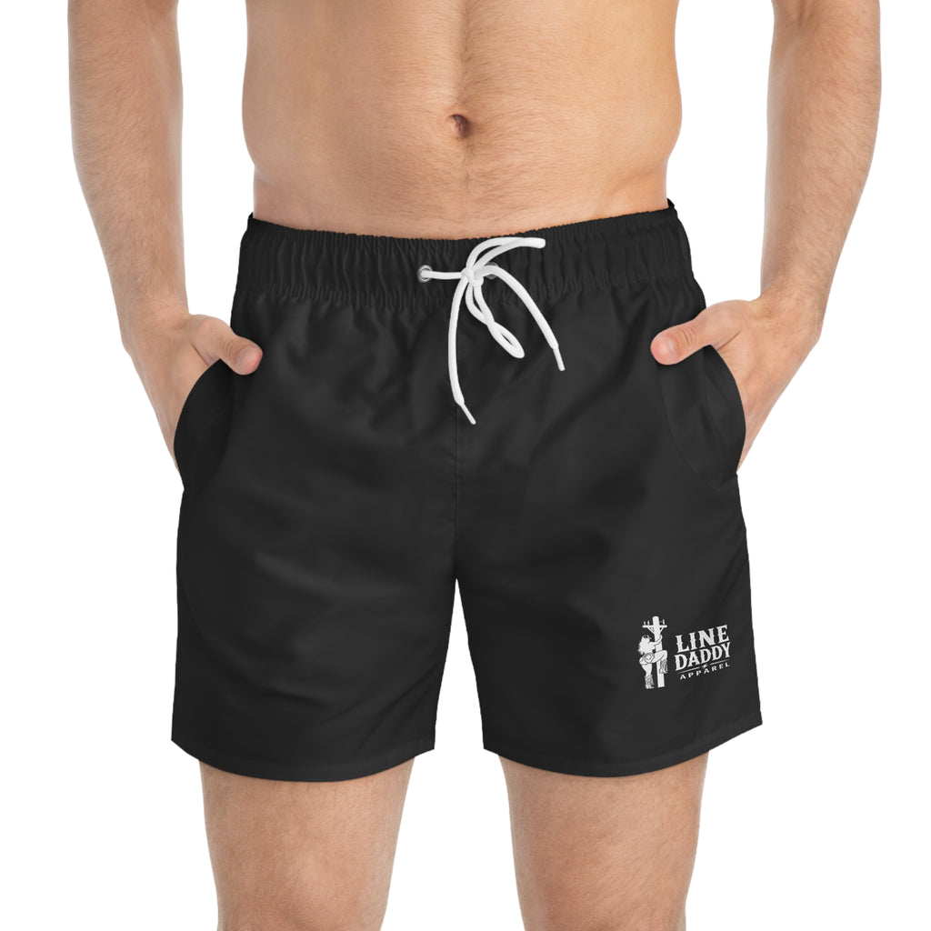 LineDaddy Swimwear Black- Small Logo