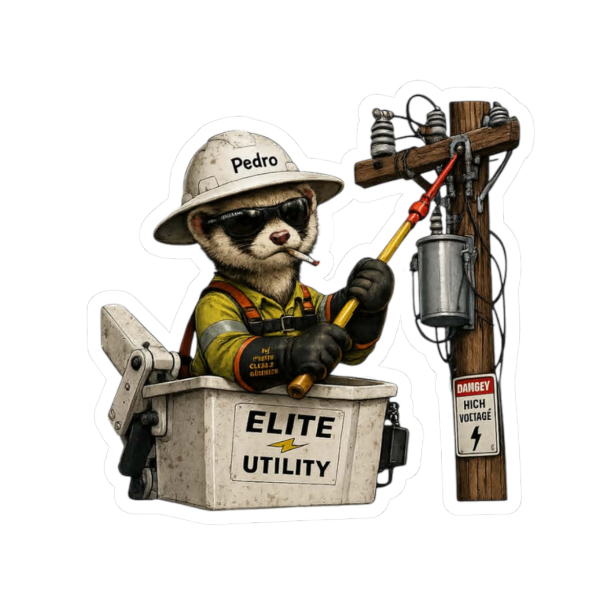 LineDaddy- PedroTheFerret Sticker
