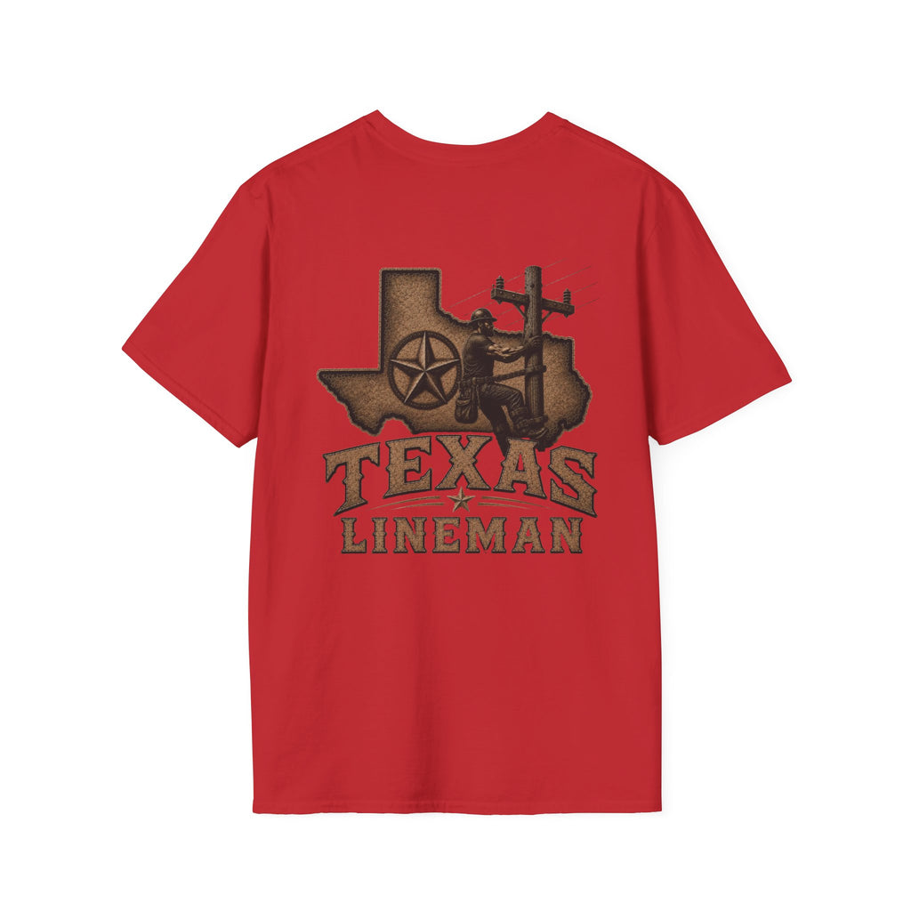 LineDaddy-TX Lineman T-Shirt White Logo
