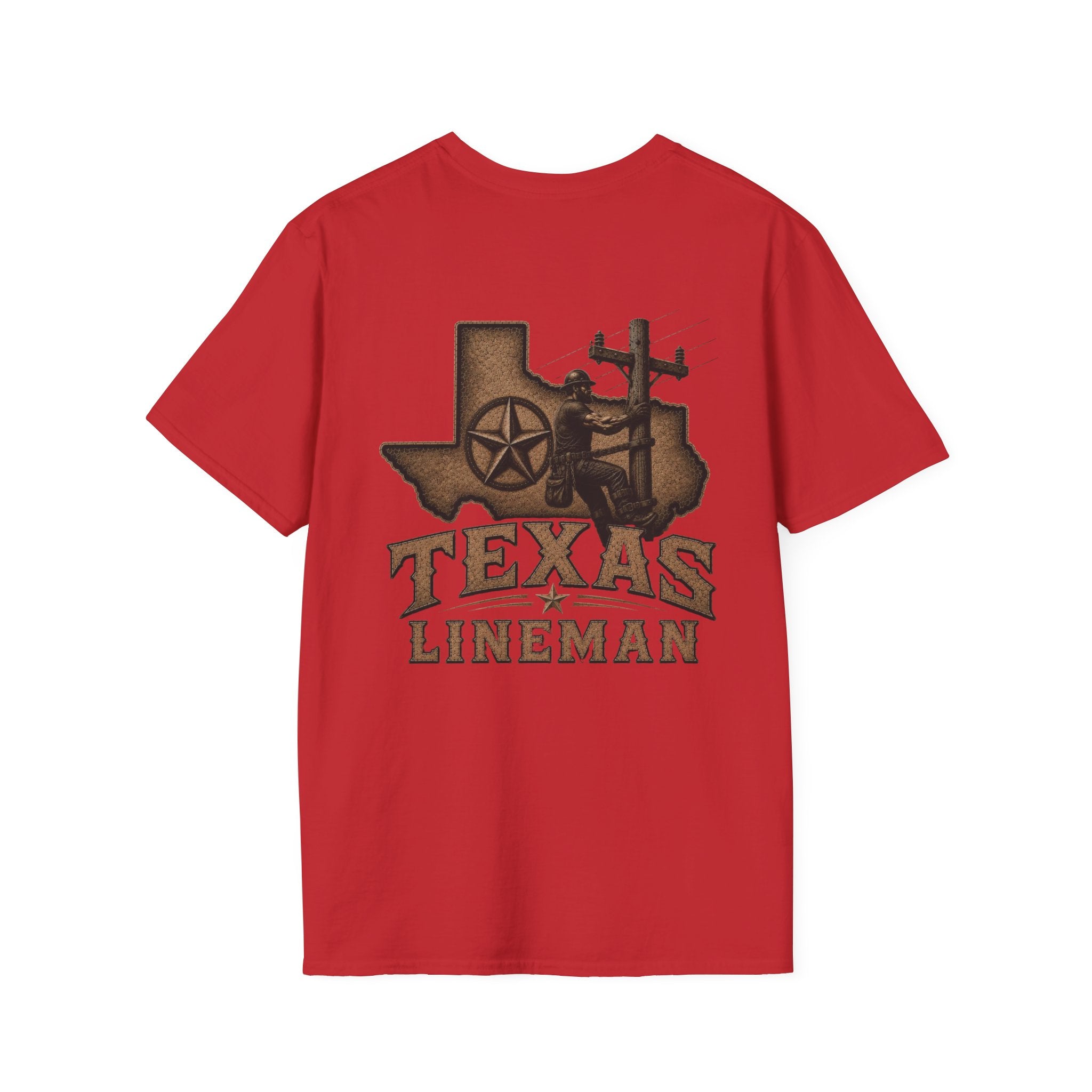 LineDaddy-TX Lineman T-Shirt White Logo