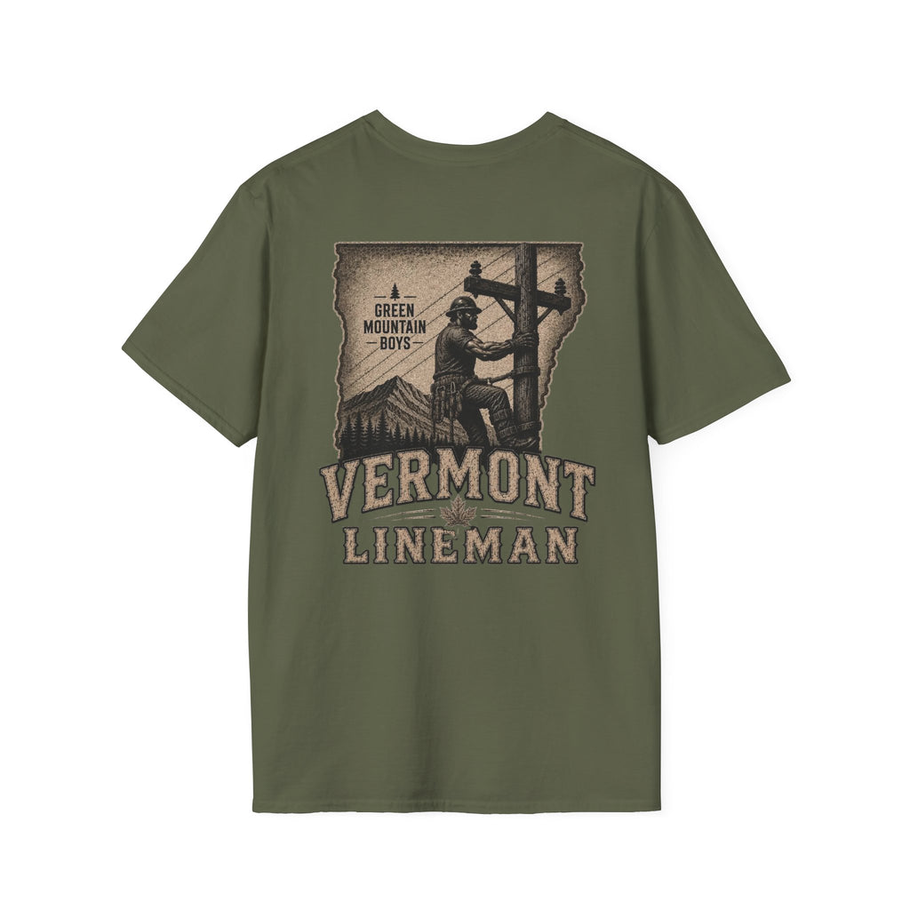 LineDaddy Vermont T-Shirt White Logo