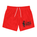 Line Daddy Apparel Swim Trunks — Red