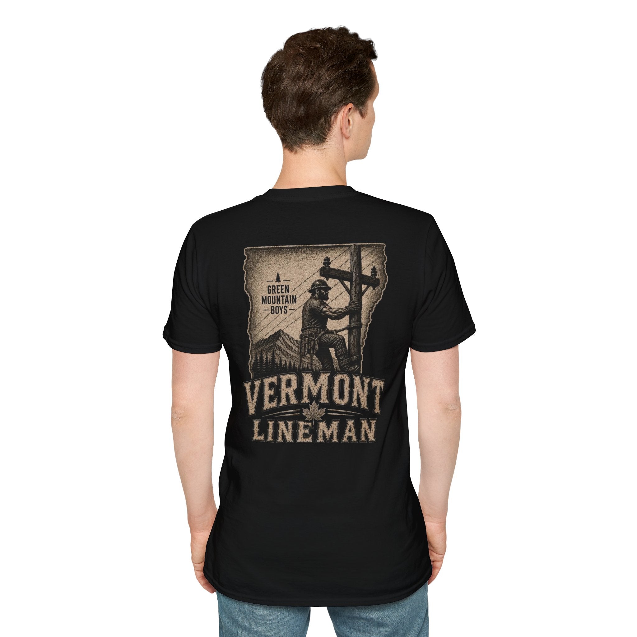 LineDaddy Vermont T-Shirt White Logo