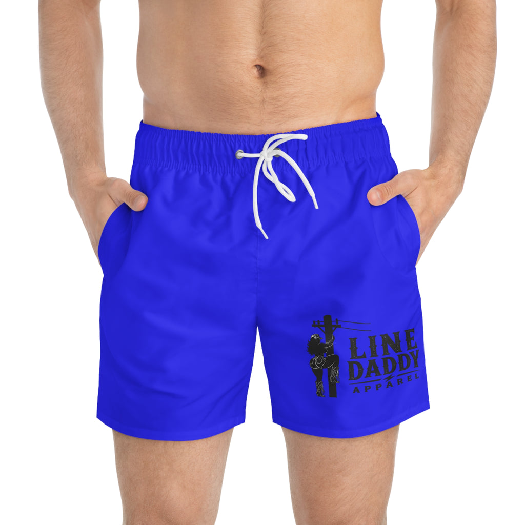 LineDaddy Swim Trunks – Blue