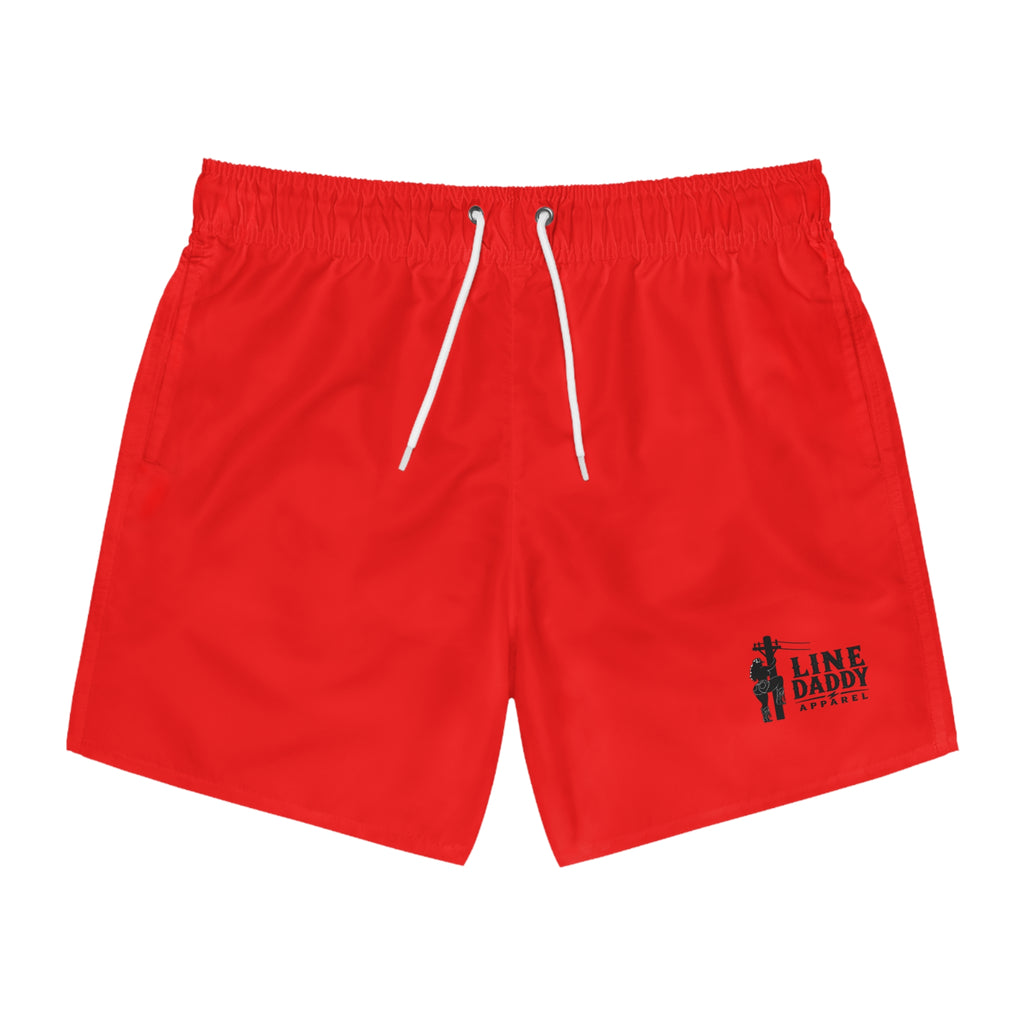 LineDaddy Red Swimwear-Small Logo