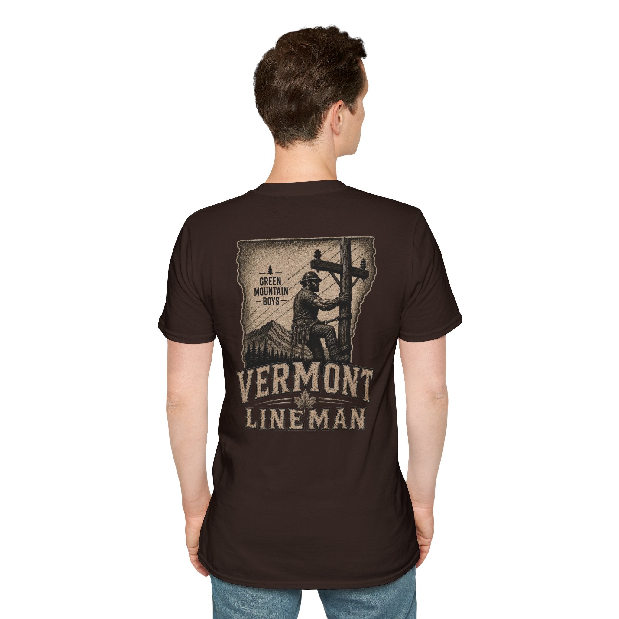 LineDaddy Vermont T-Shirt White Logo