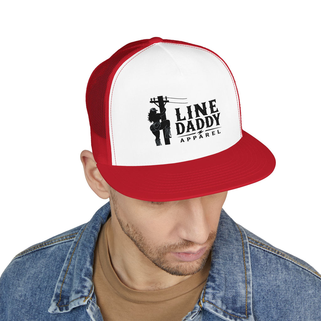 Line Daddy Trucker Cap - Lineman Logo Snapback Hat