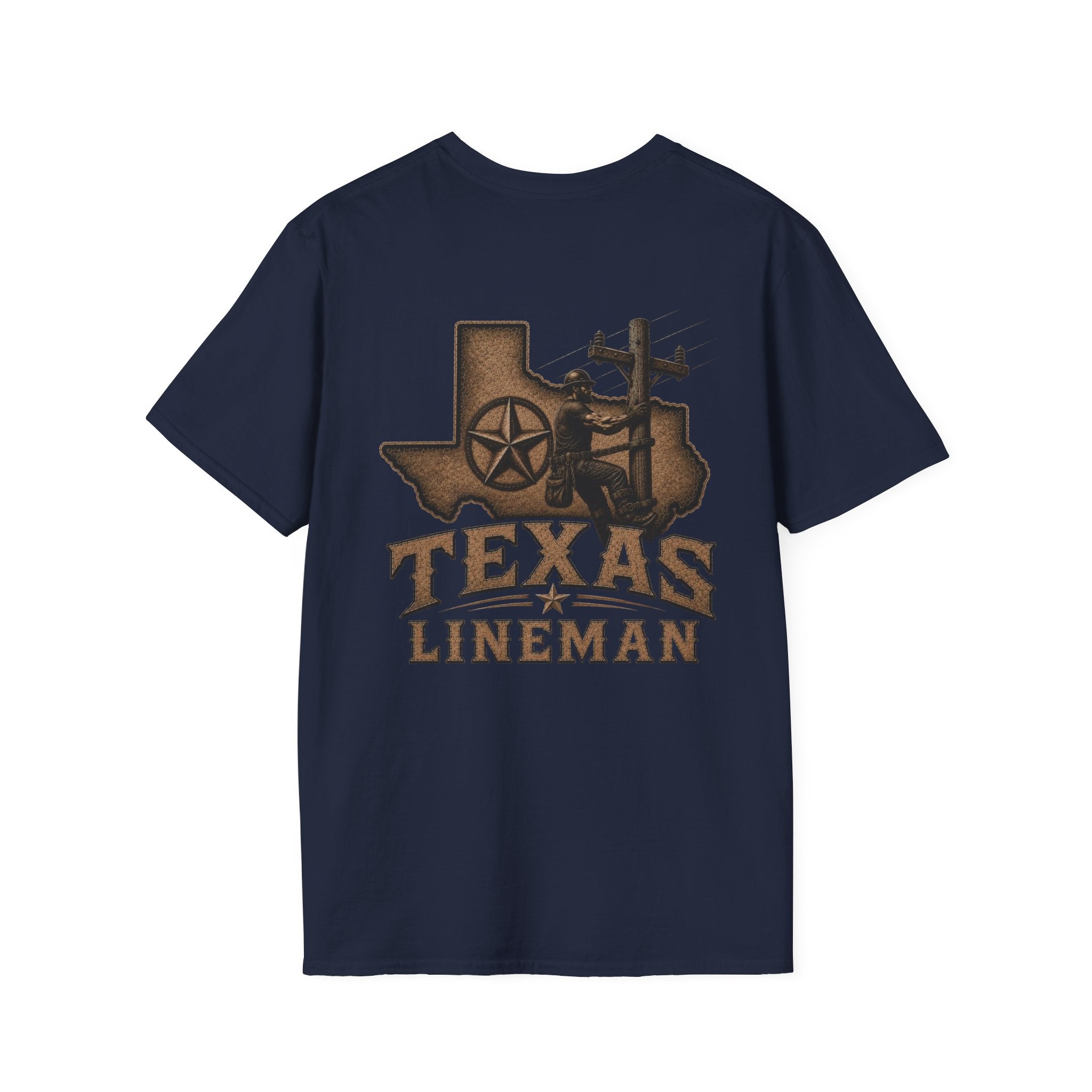 LineDaddy-TX Lineman T-Shirt White Logo
