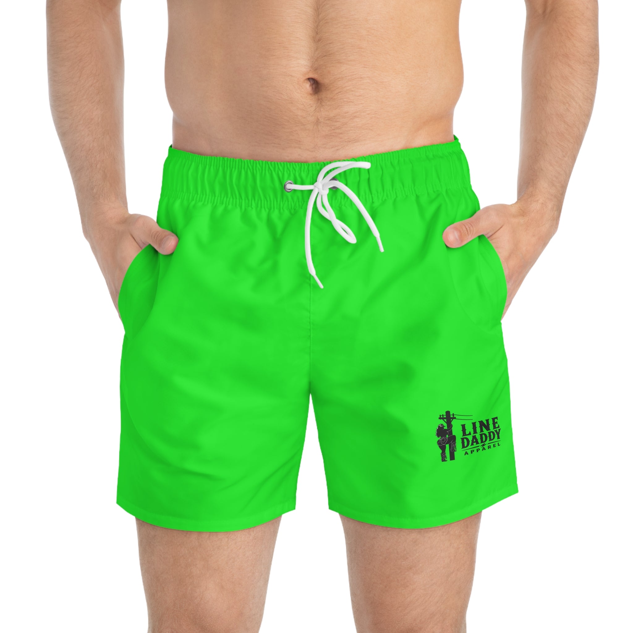 LineDaddy Green Swimwear- Small Logo