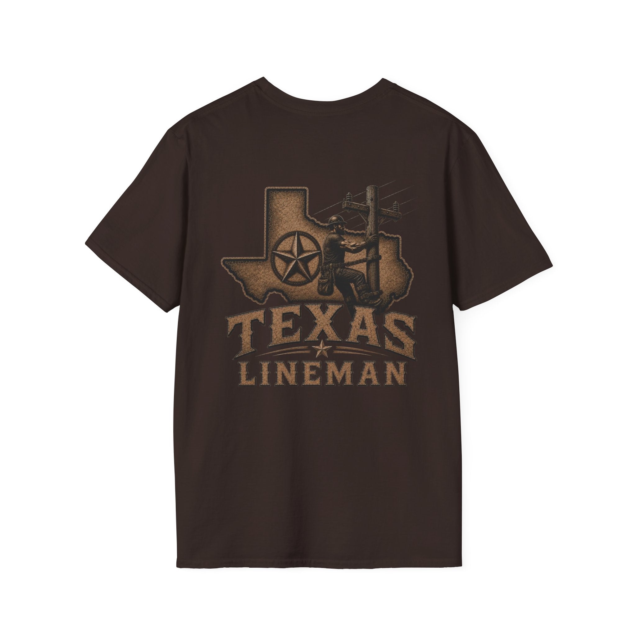 LineDaddy-TX Lineman T-Shirt White Logo