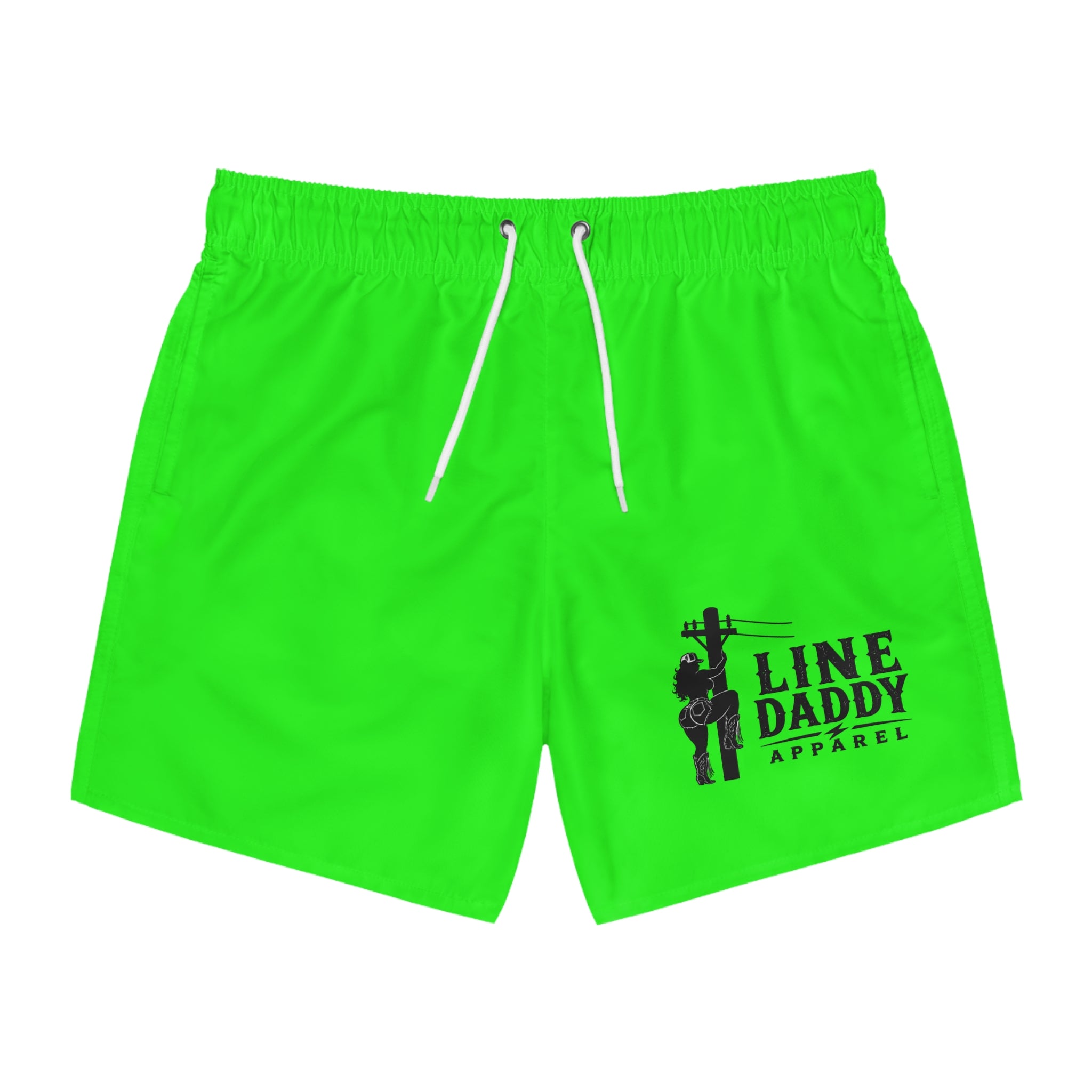 LineDaddy Apparel Neon Green Swim Trunks