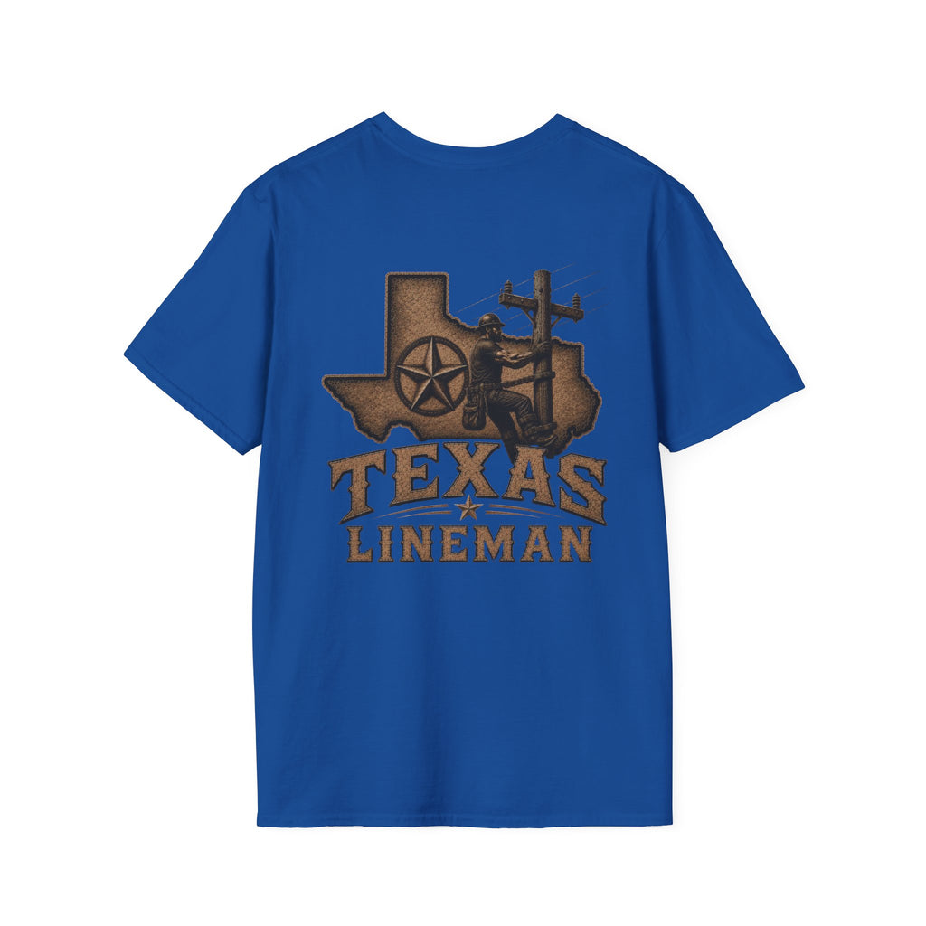 LineDaddy-TX Lineman T-Shirt White Logo