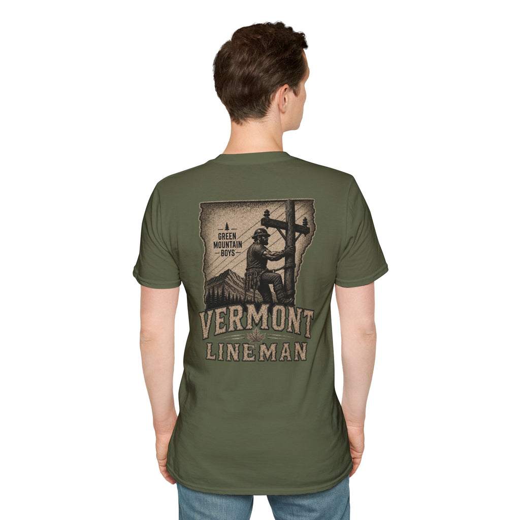 LineDaddy Vermont T-Shirt White Logo